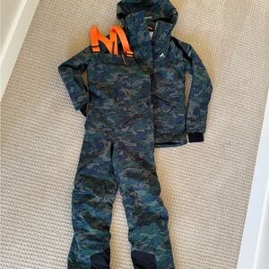 Orage Camouflage Suit with Bright Orange Details